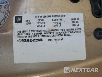 Zdjęcie 12 z 12 samochodu: 2005 PONTIAC G6 VIN:1G2ZG528454121878 - miniatura
