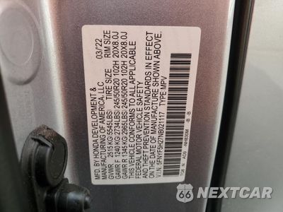 Zdjęcie 15 z 15 samochodu: 2022 HONDA PILOT SE VIN:5FNYF5H27NB021117 - miniatura
