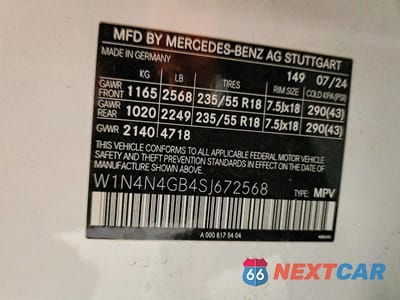 Zdjęcie 13 z 13 samochodu: 2025 MERCEDES-BENZ GLA 250 VIN:W1N4N4GB4SJ672568 - miniatura