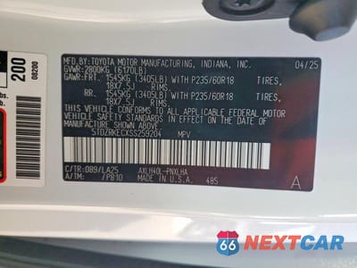 Zdjęcie 13 z 13 samochodu: 2025 TOYOTA SIENNA LIMITED 7-PASSENGER VIN:5TDZRKECXSS259204 - miniatura