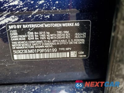 Zdjęcie 13 z 13 samochodu: 2023 BMW X7 XDRIVE40I VIN:5UX23EM01P9P59199 - miniatura