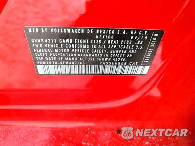 Zdjęcie 12 z 12 samochodu: 2015 VOLKSWAGEN JETTA BASE VIN:3VW2K7AJ4FM407146 - miniatura
