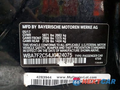 Zdjęcie 12 z 12 samochodu: 2018 BMW 750 XI VIN:WBA7F2C54JG424075 - miniatura