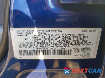 Zdjęcie 13 z 13 samochodu: 2003 TOYOTA RAV4 BASE VIN:JTEHH20V136070932 - miniatura