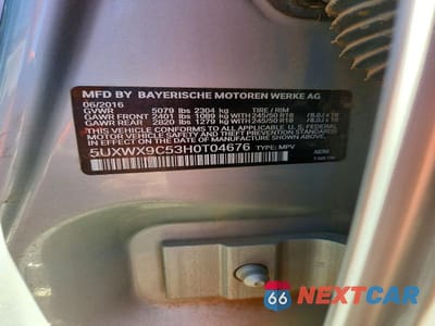 Zdjęcie 13 z 13 samochodu: 2017 BMW X3 XDRIVE28I VIN:5UXWX9C53H0T04676 - miniatura