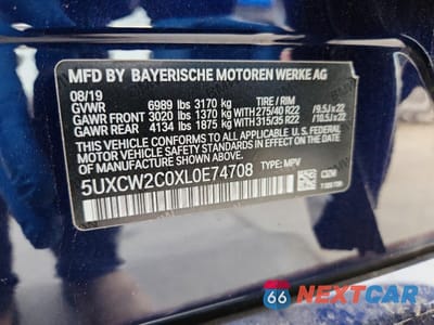 Zdjęcie 14 z 14 samochodu: 2020 BMW X7 XDRIVE40I VIN:5UXCW2C0XL0E74708 - miniatura