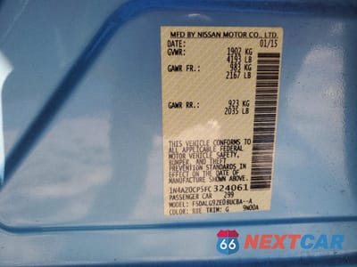 Zdjęcie 12 z 13 samochodu: 2015 NISS LEAF SL VIN:1N4AZ0CP5FC324061 - miniatura