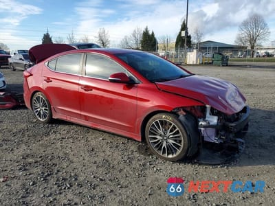 Czwarte zdjęcie samochodu z boku: 2018 HYUNDAI ELANTRA SPORT VIN:KMHD04LB7JU571674 - miniatura