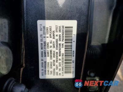 Zdjęcie 12 z 12 samochodu: 2014 ACURA RLX VIN:JH4KC1F33EC001963 - miniatura