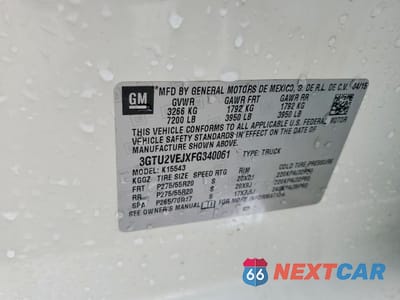 Zdjęcie 12 z 13 samochodu: 2015 GMC SIERRA K1500 SLT VIN:3GTU2VEJXFG340061 - miniatura