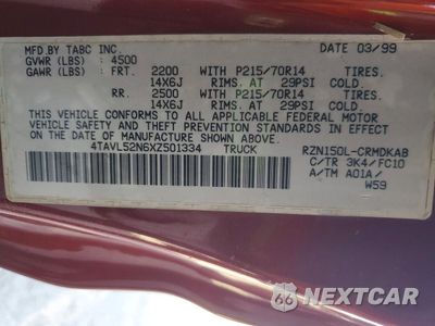 Zdjęcie 12 z 13 samochodu: 1999 TOYOTA TACOMA XTRACAB VIN:4TAVL52N6XZ501334 - miniatura