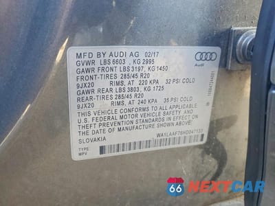 Zdjęcie 13 z 13 samochodu: 2017 AUDI Q7 PREMIUM PLUS VIN:WA1LAAF76HD047133 - miniatura