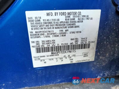 Zdjęcie 13 z 13 samochodu: 2018 FORD ECOSPORT SE VIN:MAJ3P1TE2JC196115 - miniatura