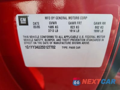 Zdjęcie 12 z 12 samochodu: 2005 CHEVROLET CORVETTE VIN:1G1YY34U255127782 - miniatura