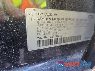 Zdjęcie 12 z 12 samochodu: 2013 AUDI A4 PREMIUM PLUS VIN:WAUFFAFL2DA144419 - miniatura