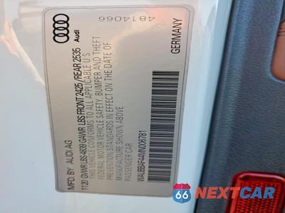 Zdjęcie 12 z 12 samochodu: 2021 AUDI A4 PREMIUM PLUS 40 VIN:WAUBBAF44MN006781 - miniatura