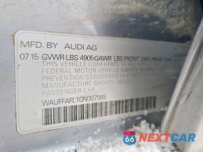 Zdjęcie 12 z 12 samochodu: 2016 AUDI A4 PREMIUM PLUS S-LINE VIN:WAUFFAFL1GN007985 - miniatura