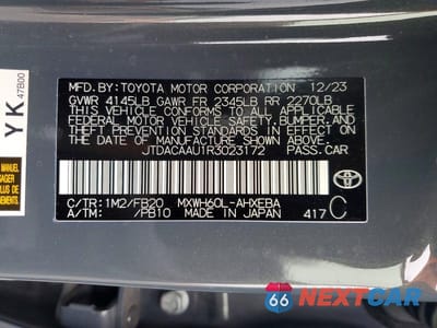 Zdjęcie 12 z 12 samochodu: 2024 TOYOTA PRIUS LE VIN:JTDACAAU1R3023172 - miniatura