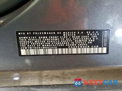 Zdjęcie 12 z 12 samochodu: 2026 VOLKSWAGEN JETTA SE VIN:3VW7W7BU8TM002440 - miniatura