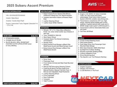 Zdjęcie 13 z 14 samochodu: 2025 SUBARU ASCENT PREMIUM VIN:4S4WMADD7S3406095 - miniatura