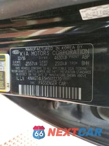Zdjęcie 13 z 13 samochodu: 2017 KIA OPTIMA HYBRID VIN:KNAGT4LE5H5011270 - miniatura