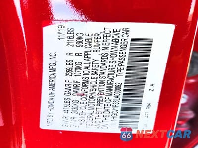 Zdjęcie 13 z 13 samochodu: 2020 HONDA ACCORD SPORT VIN:1HGCV1F36LA030092 - miniatura