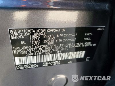 Zdjęcie 12 z 12 samochodu: 2015 TOYOTA RAV4 XLE VIN:JTMRFREV8FD173507 - miniatura