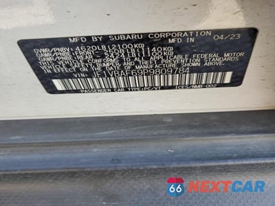 Zdjęcie 12 z 12 samochodu: 2023 SUBARU WRX PREMIUM VIN:JF1VBAF69P9809784 - miniatura