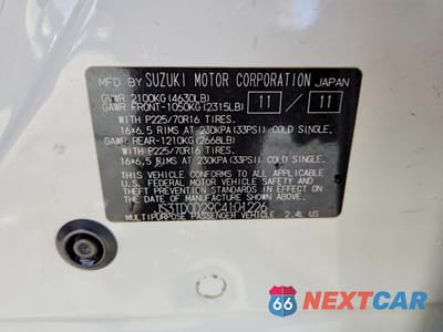 Zdjęcie 14 z 15 samochodu: 2012 SUZUKI GRAND VITARA PREMIUM VIN:JS3TD0D29C4101226 - miniatura