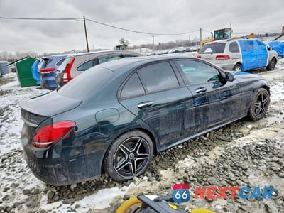 Trzecie zdjęcie samochodu z tyłu: 2019 MERCEDES-BENZ C 300 4MATIC VIN:55SWF8EB9KU312130 - miniatura