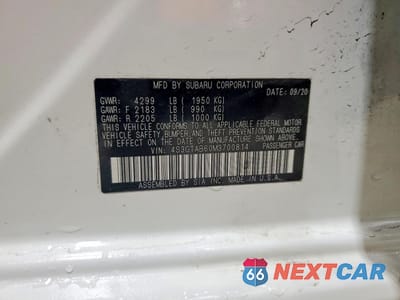 Zdjęcie 12 z 12 samochodu: 2021 SUBARU IMPREZA VIN:4S3GTAB60M3700814 - miniatura