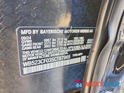 Zdjęcie 13 z 13 samochodu: 2025 BMW IX XDRIVE50 VIN:WB523CF03SCT67965 - miniatura