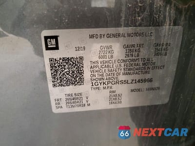 Zdjęcie 13 z 13 samochodu: 2020 CADILLAC XT6 SPORT VIN:1GYKPGRS5LZ145966 - miniatura