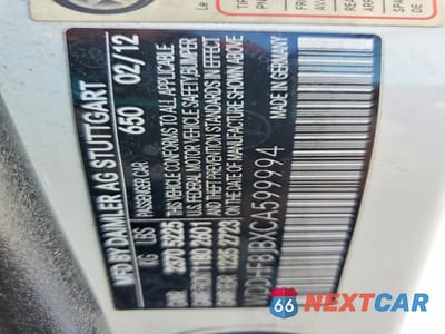 Zdjęcie 12 z 12 samochodu: 2012 MERCEDES-BENZ E 350 4MATIC VIN:WDDHF8JBXCA599994 - miniatura