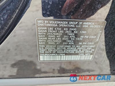 Zdjęcie 13 z 13 samochodu: 2024 VOLKSWAGEN ATLAS SE VIN:1V2JR2CA8RC517504 - miniatura