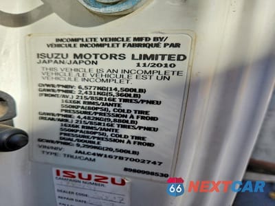 Zdjęcie 13 z 13 samochodu: 2011 ISUZU NPR HD BOX TRUCK VIN:JALC4W167B7002747 - miniatura