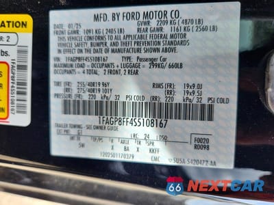 Zdjęcie 12 z 12 samochodu: 2025 FORD MUSTANG GT VIN:1FAGP8FF4S5108167 - miniatura