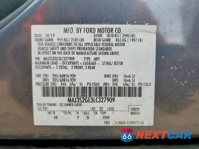 Zdjęcie 12 z 12 samochodu: 2020 FORD ECOSPORT SE VIN:MAJ3S2GE3LC327909 - miniatura