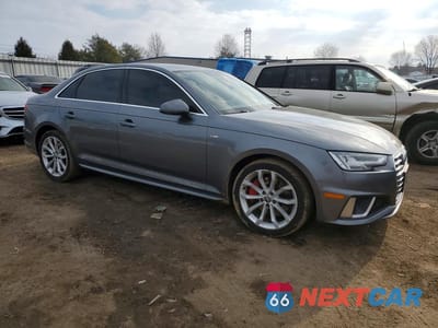 Czwarte zdjęcie samochodu z boku: 2019 AUDI A4 PREMIUM PLUS VIN:WAUENAF48KN001827 - miniatura