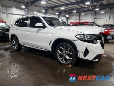 Czwarte zdjęcie samochodu z boku: 2022 BMW X3 XDRIVE30I VIN:5UX53DP04N9M92401 - miniatura