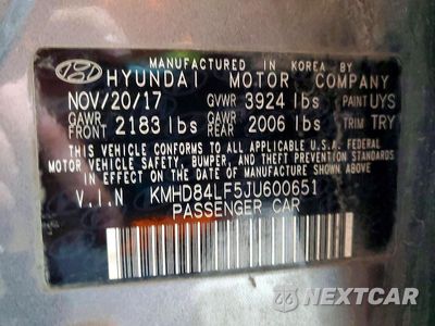 Zdjęcie 12 z 12 samochodu: 2018 HYUNDAI ELANTRA SEL VIN:KMHD84LF5JU600651 - miniatura