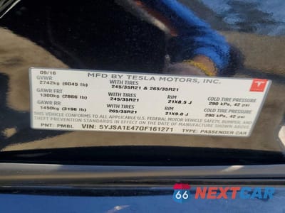 Zdjęcie 12 z 12 samochodu: 2016 TESLA MODEL S VIN:5YJSA1E47GF161271 - miniatura