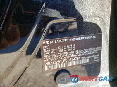 Zdjęcie 12 z 12 samochodu: 2013 BMW 528 I VIN:WBAXG5C58DD234784 - miniatura