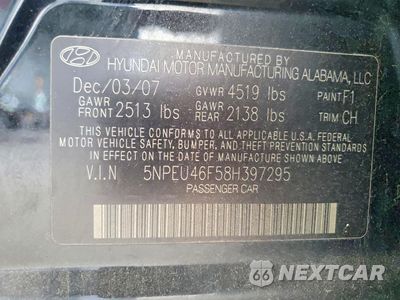 Zdjęcie 12 z 12 samochodu: 2008 HYUNDAI SONATA SE V6 VIN:5NPEU46F58H397295 - miniatura