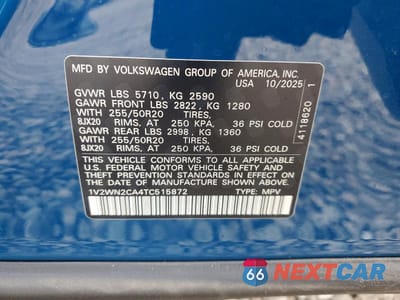 Zdjęcie 14 z 14 samochodu: 2026 VOLKSWAGEN ATLAS SE VIN:1V2WN2CA4TC515872 - miniatura