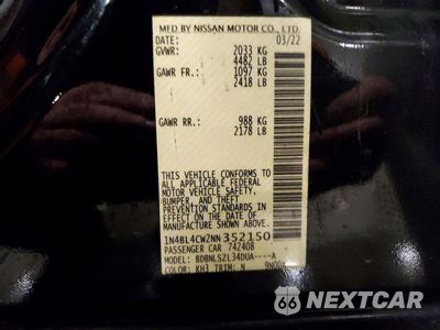 Zdjęcie 12 z 13 samochodu: 2022 NISSAN ALTIMA SR VIN:1N4BL4CW2NN352150 - miniatura
