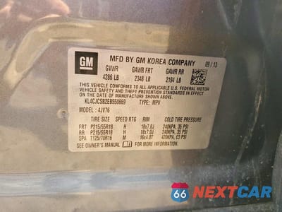Zdjęcie 13 z 13 samochodu: 2014 BUICK ENCORE VIN:KL4CJCSB2EB550669 - miniatura