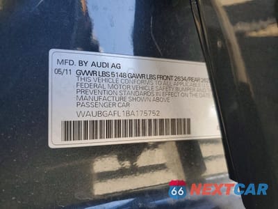 Zdjęcie 13 z 14 samochodu: 2011 AUDI S4 PREMIUM PLUS VIN:WAUBGAFL1BA175752 - miniatura