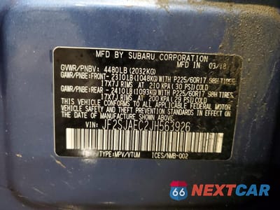 Zdjęcie 13 z 14 samochodu: 2018 SUBARU FORESTER 2.5I PREMIUM VIN:JF2SJAEC2JH563926 - miniatura