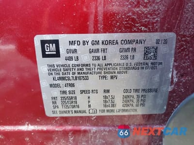 Zdjęcie 13 z 13 samochodu: 2020 BUICK ENCORE GX PREFERRED VIN:KL4MMCSL7LB107533 - miniatura